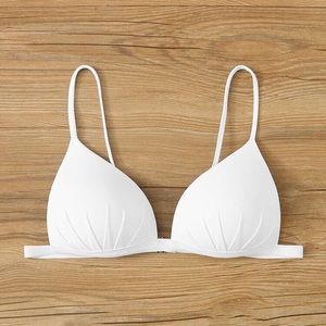 NWT shein white bikini top